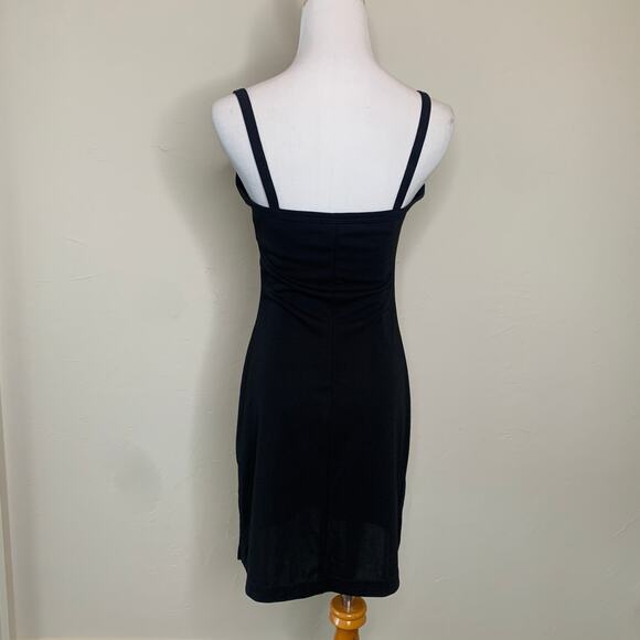 All That Jazz Black Slip Dress Draped Neck Small - Picture 2 of 9